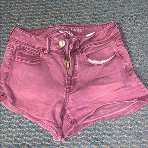 American Eagle Plum Short Shorts